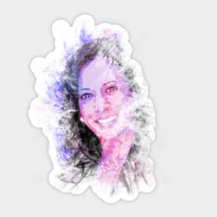 Kamala harris pop art illustration Sticker